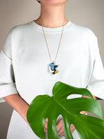 FORM090 SPLASH Necklace - Iceblue, Yellow