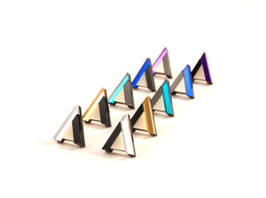 FORM014 Earrings - Teal, Black, Ivory