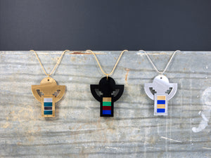 FORM007 Necklace - Black, Multi-colour